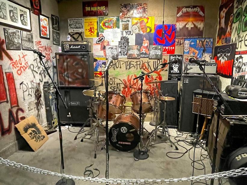 Inside The Punk Rock Museum In Las Vegas practice space